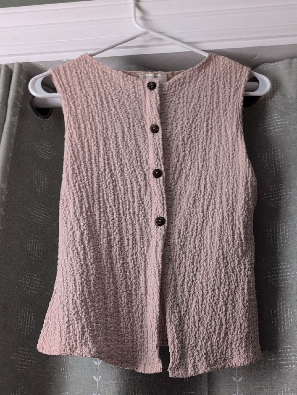 See You Monday Textured Sleeveless Top in Dusty Rose